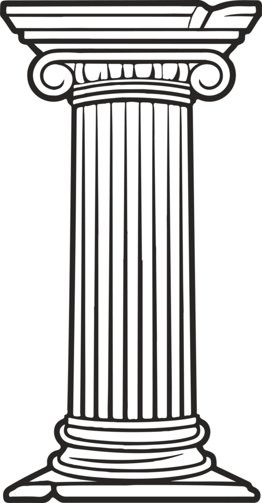 Greek column clipart design illustration png