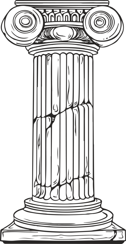 Greek column clipart design illustration png