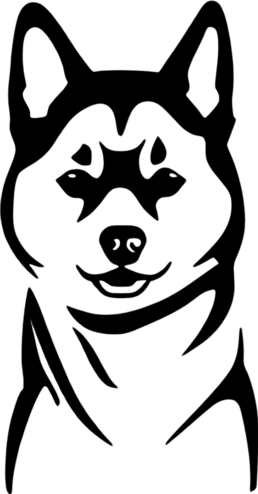 Adorable Shiba Inu stencil captures canine charm. AI-generated. png