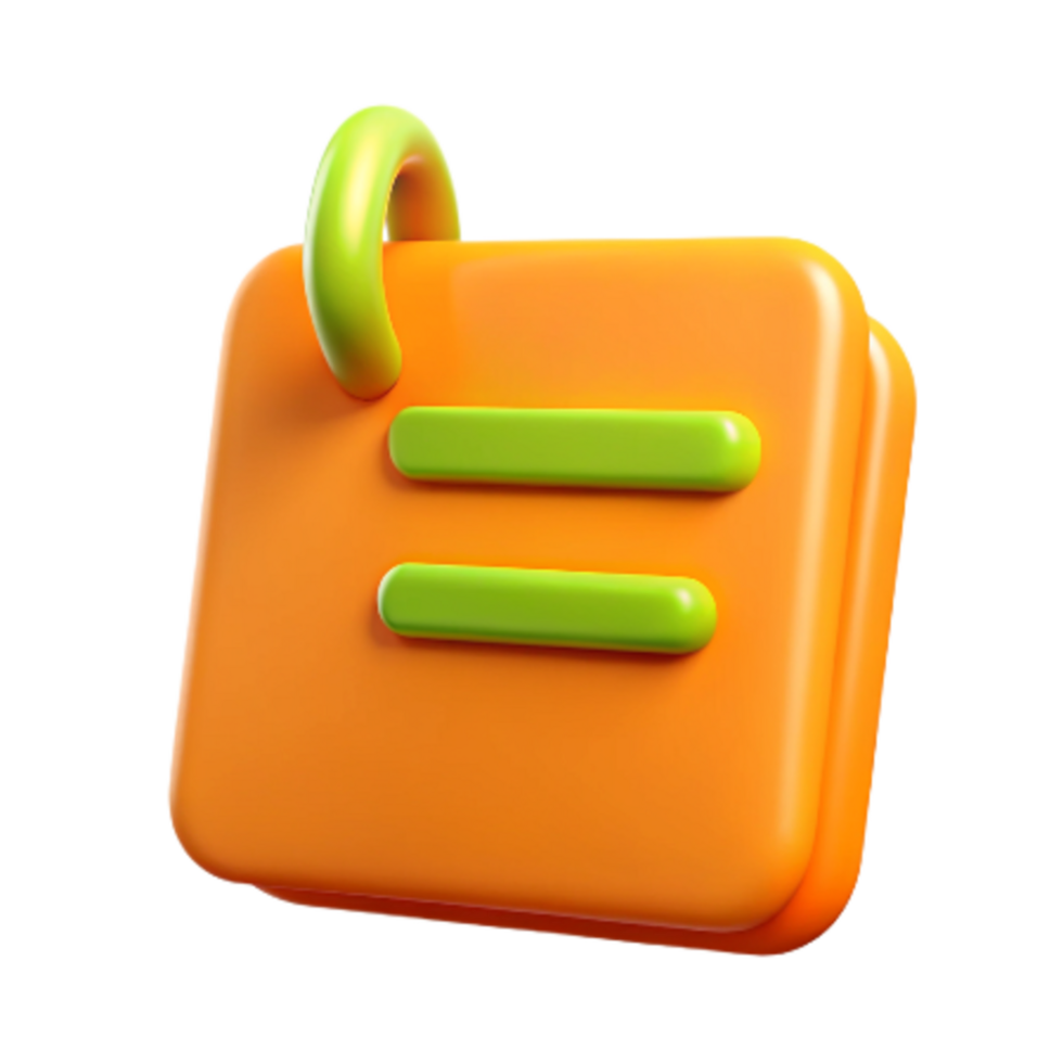 Paper Note 3d Style png