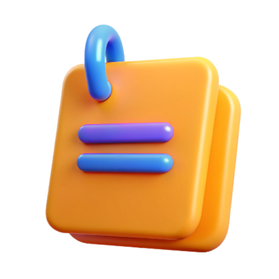 Paper Note 3d Image png