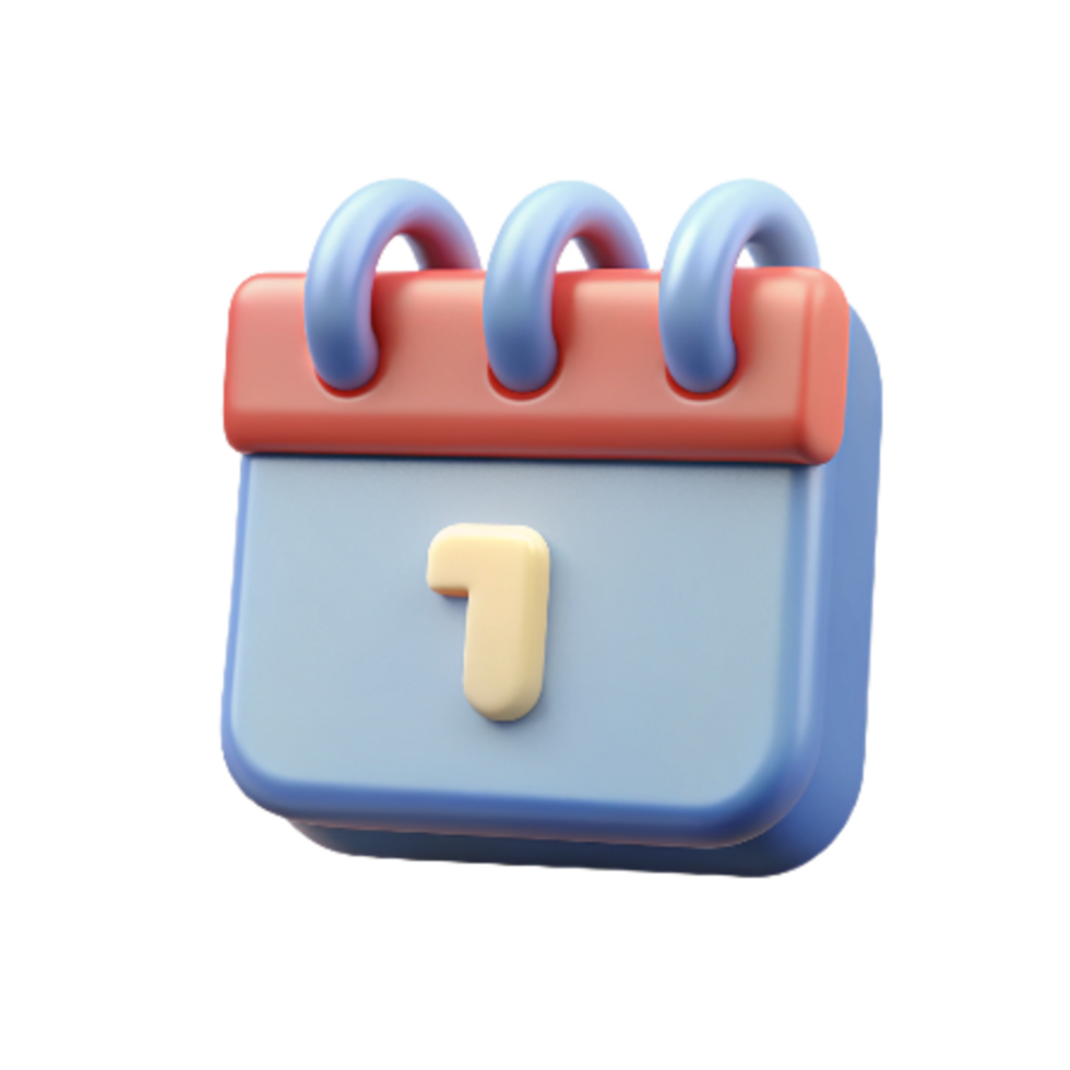 First Date Calendar 3d Concept png