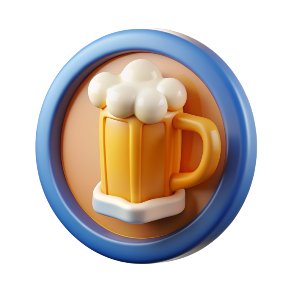 Beer Bar Logo 3d Render png