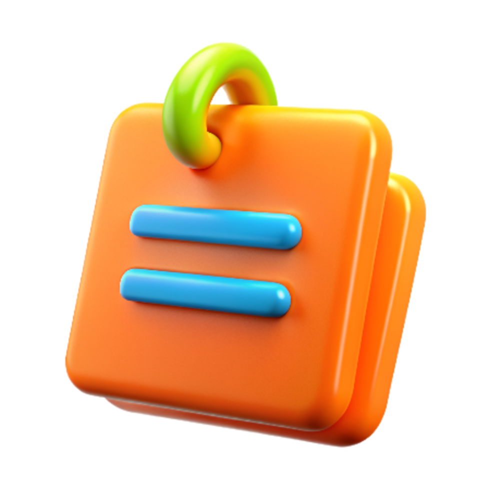 Paper Note 3d Design png