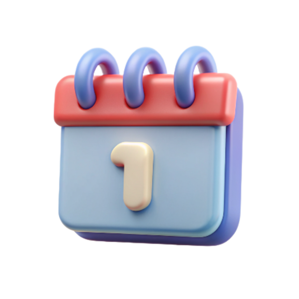First Date Calendar 3d Illustration png