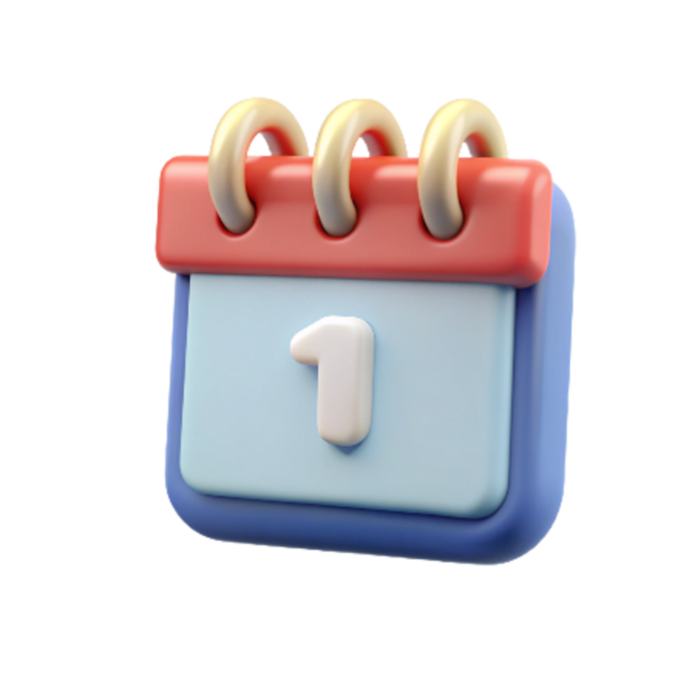 First Date Calendar 3d Item png