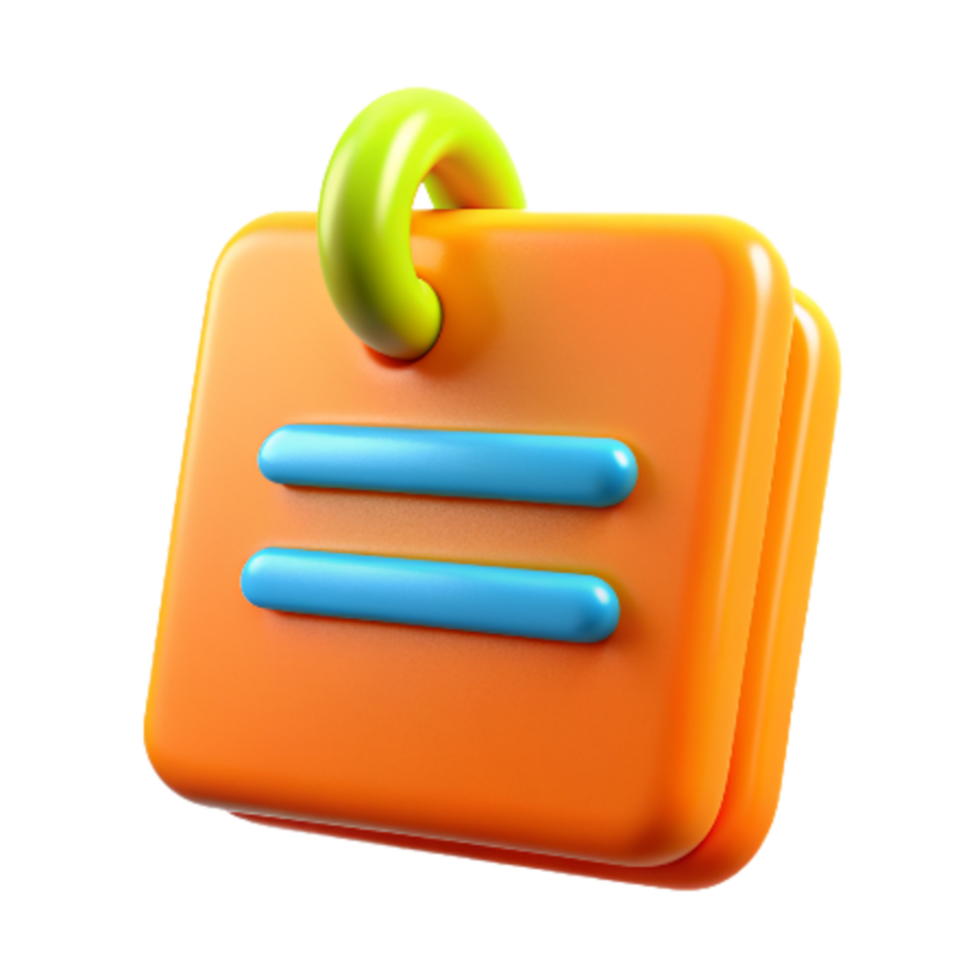 Paper Note 3d Illustration png