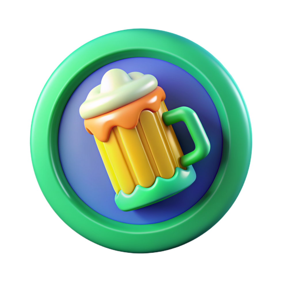Beer Bar Logo 3d Concept png