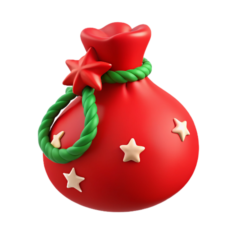 Christmas Sack 3d Render png