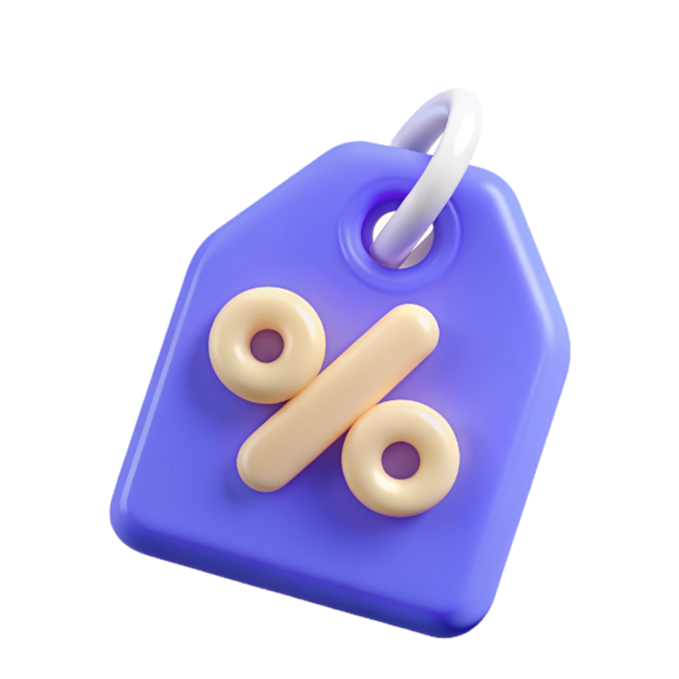 Discount Tag 3d Art png
