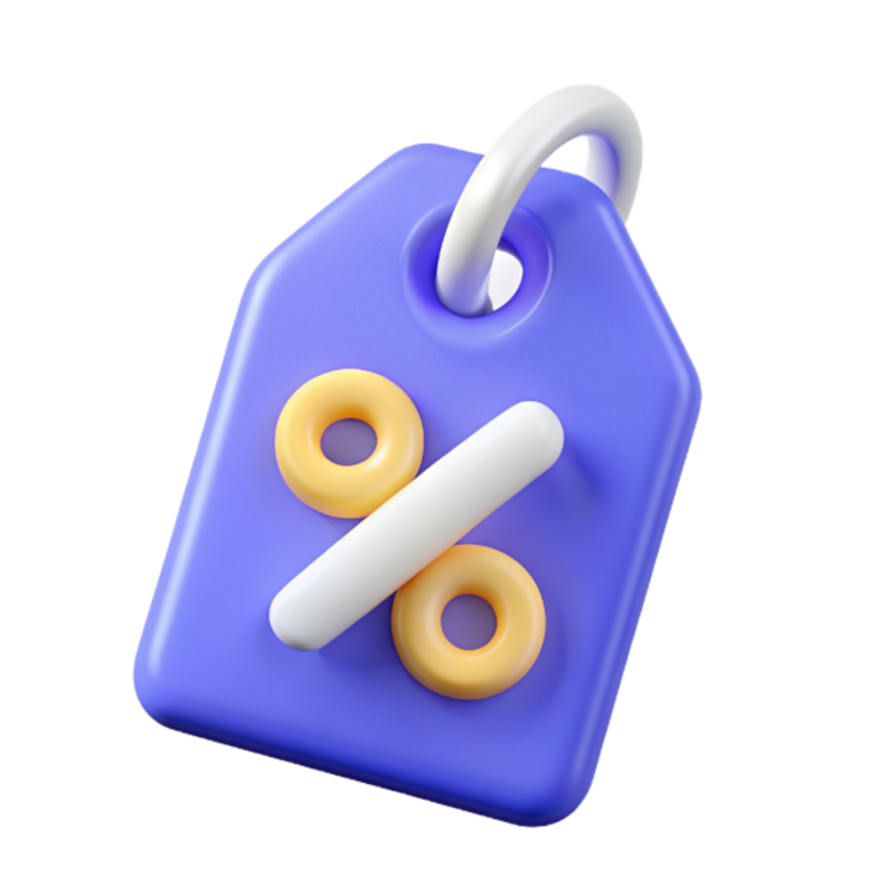 Discount Tag 3d Design png