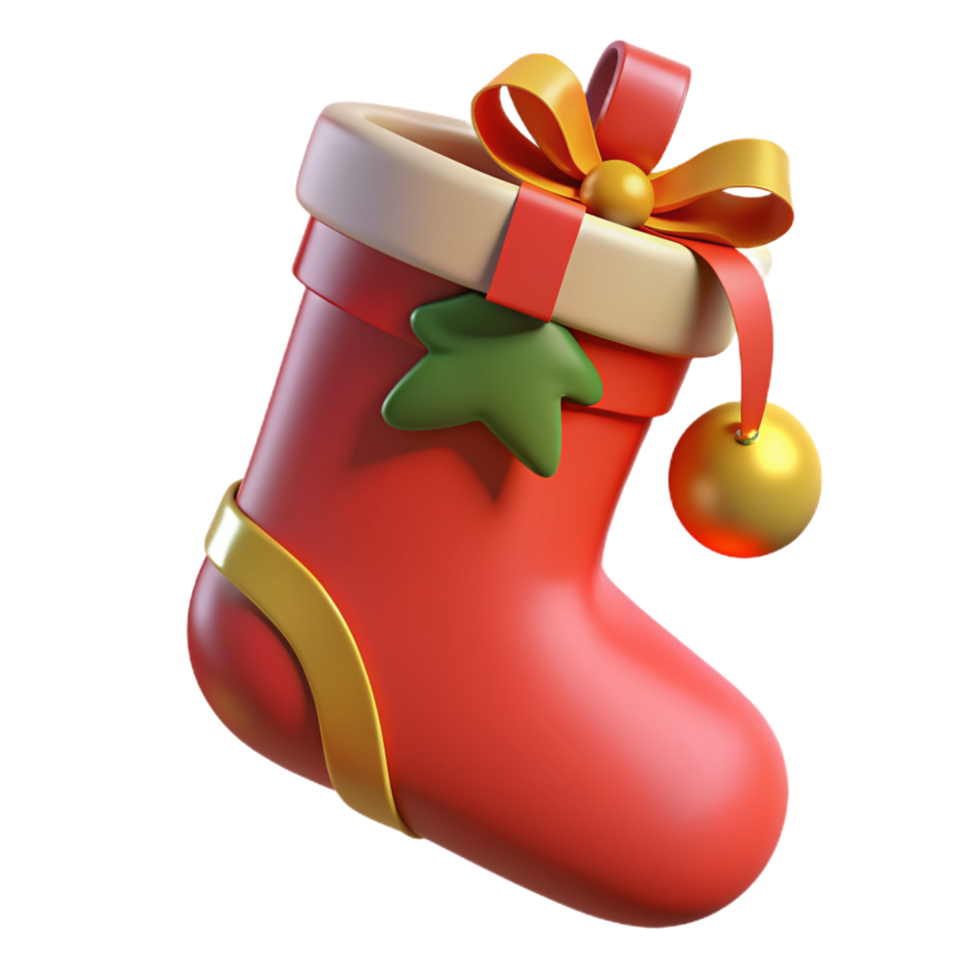 Christmas Sock 3d Image png