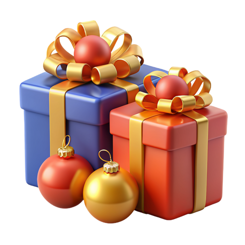 Christmas Gift Boxes 3d Item png