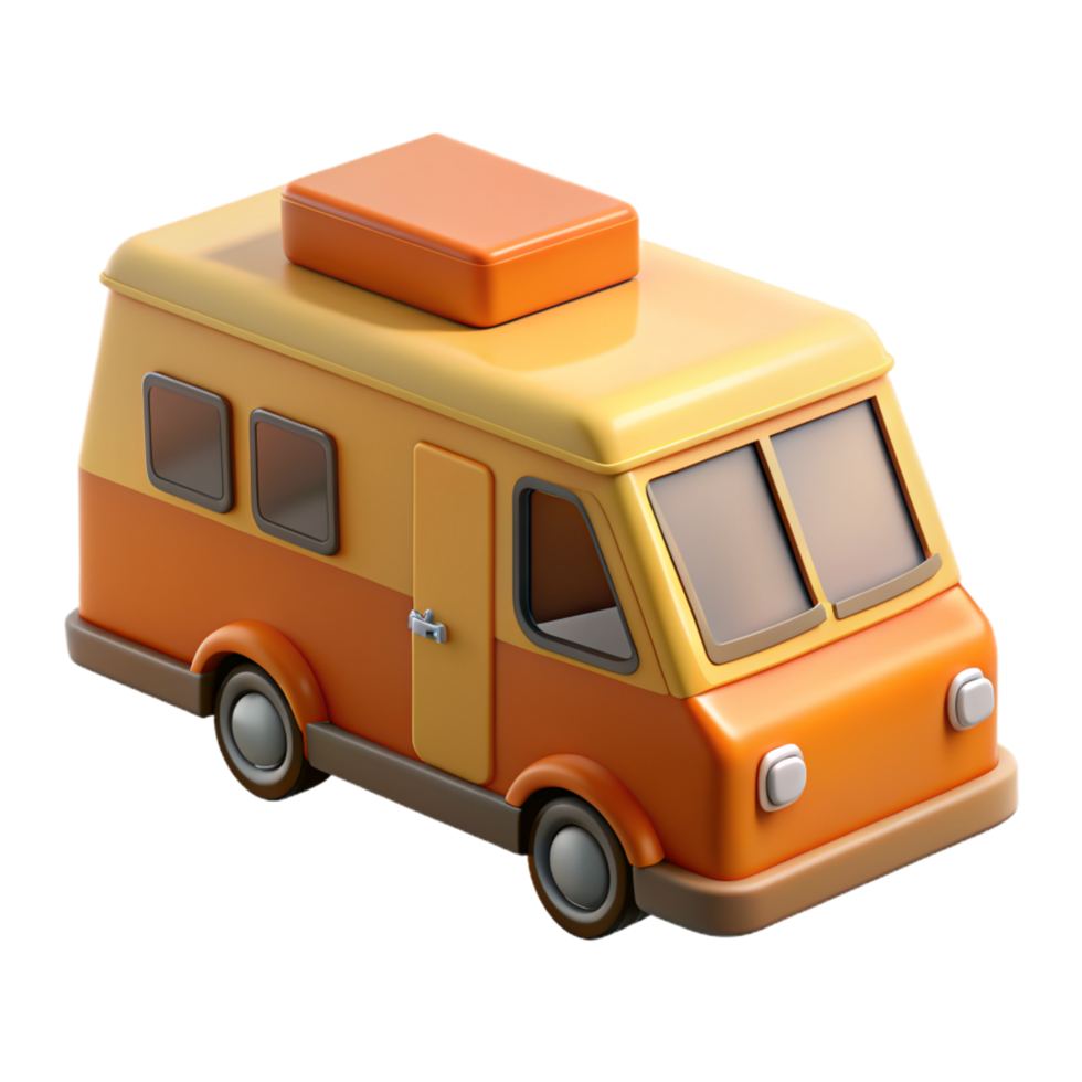 Camper Car 3d Asset png