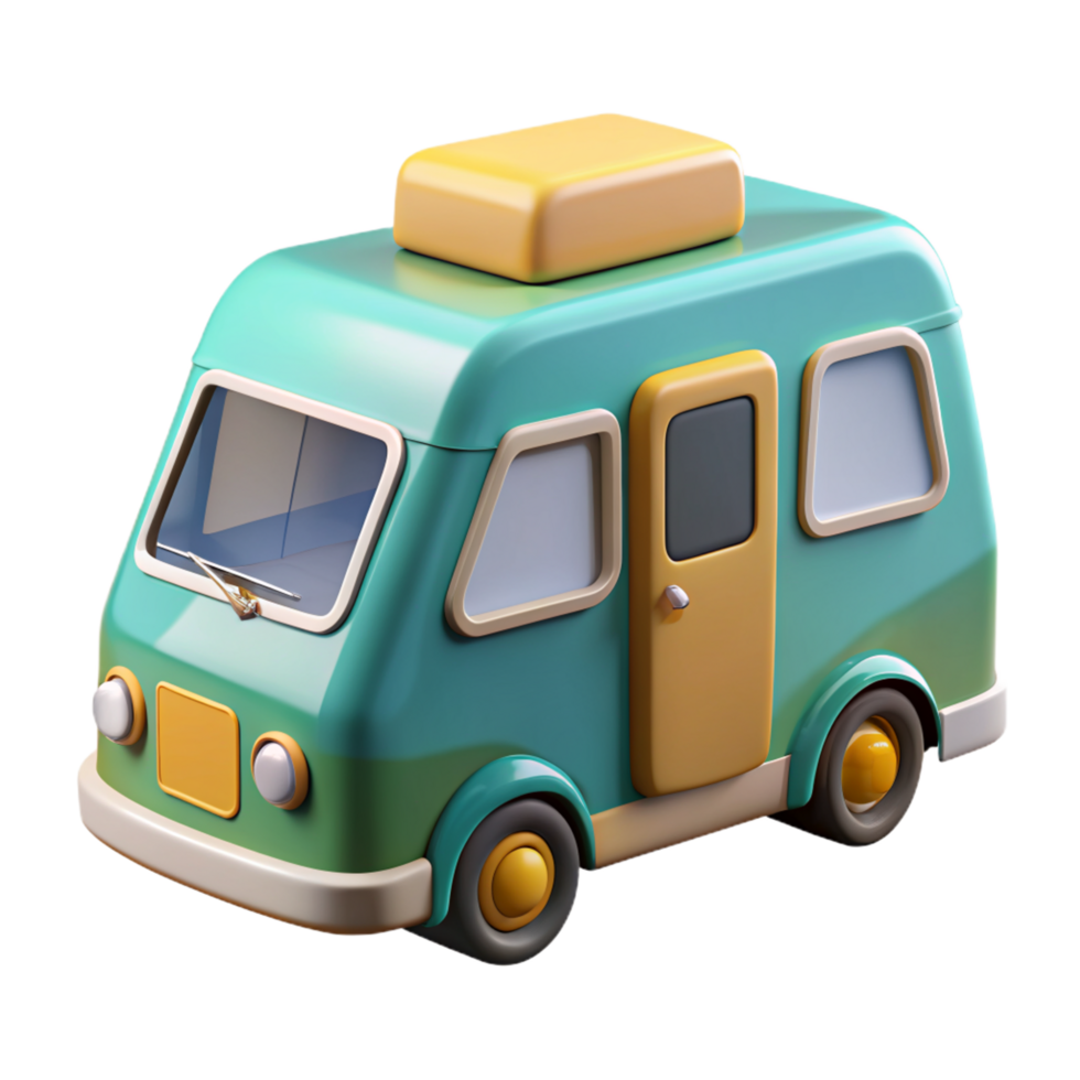 Camper Car 3d Render png