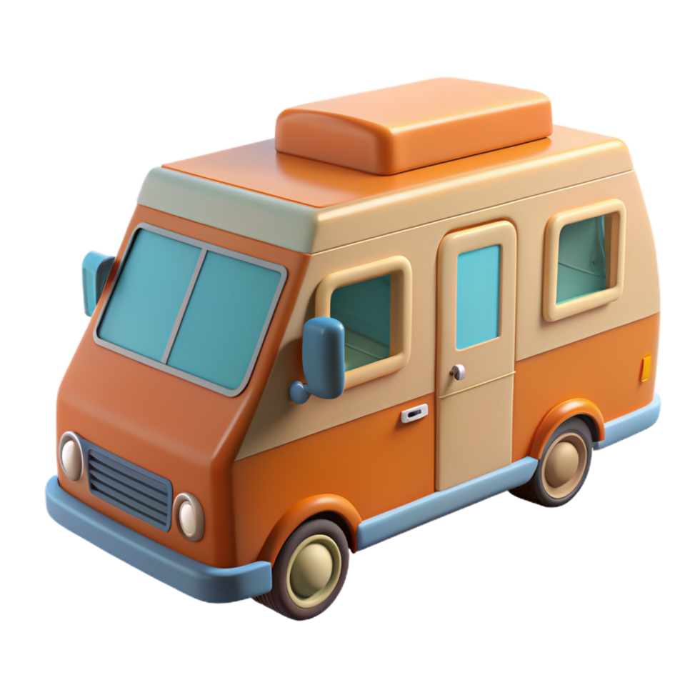 Camper Car 3d Illustration png