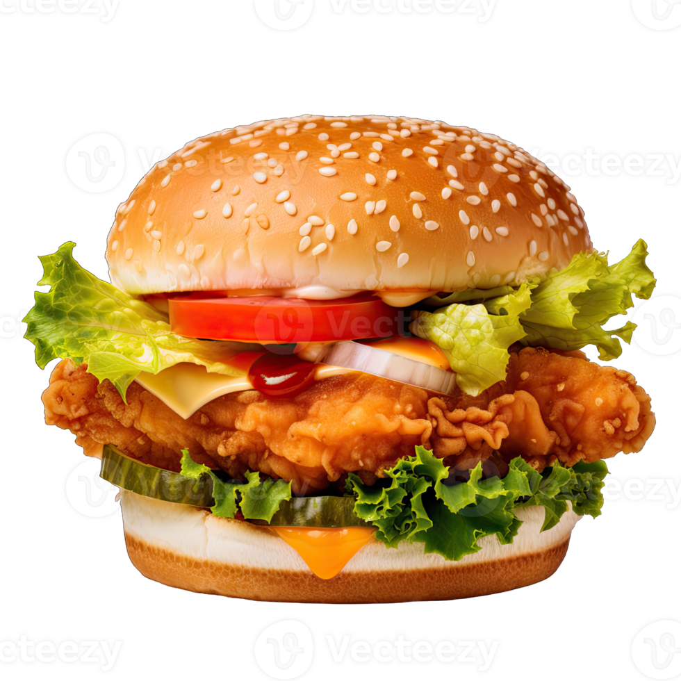 Fried Chicken Patty Burger png