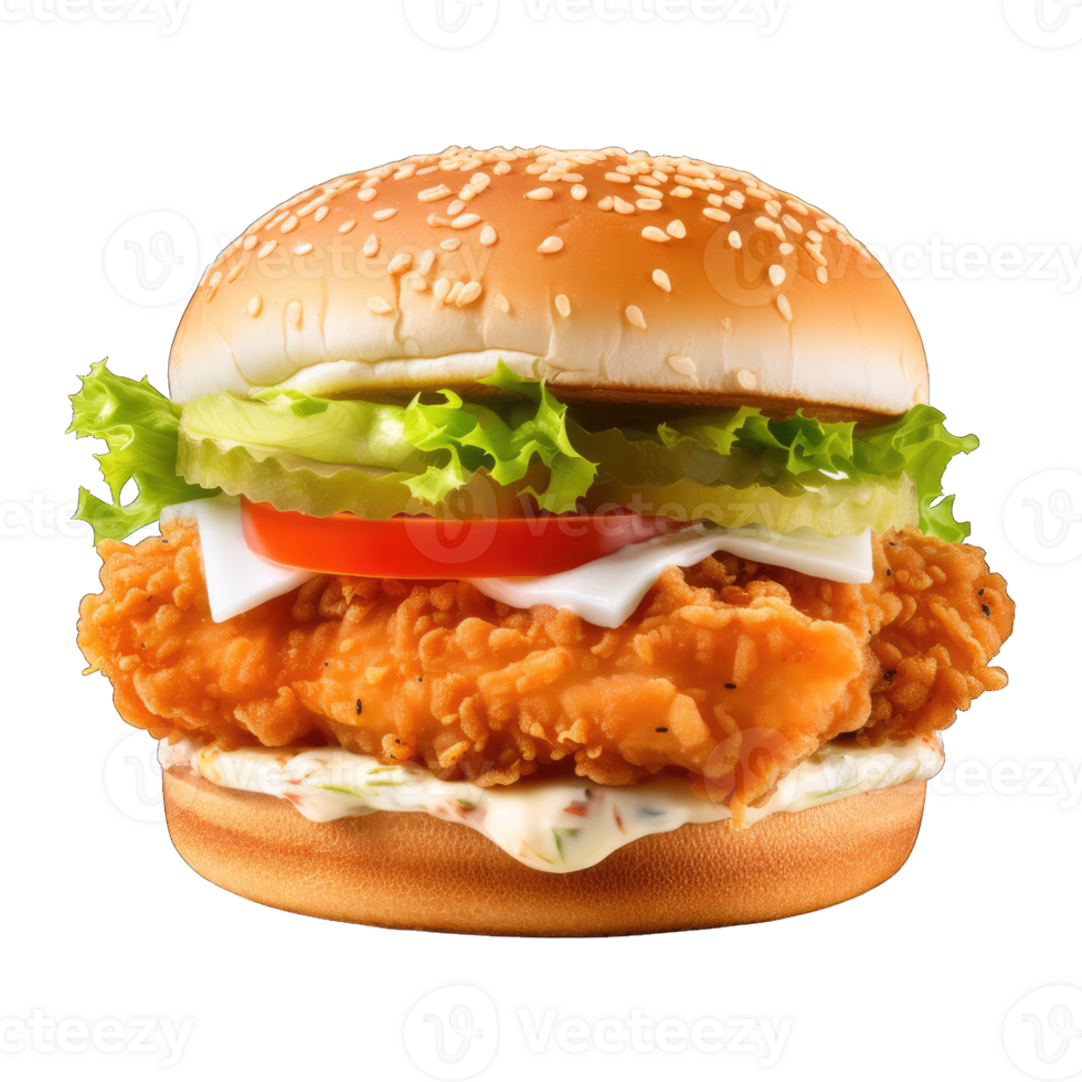 Fried Chicken Patty Burger png
