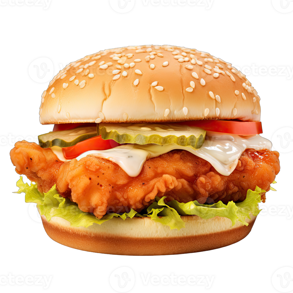 Fried Chicken Patty Burger png
