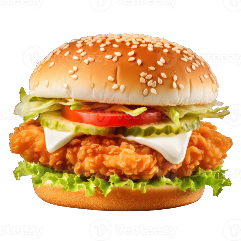 Fried Chicken Patty Burger png