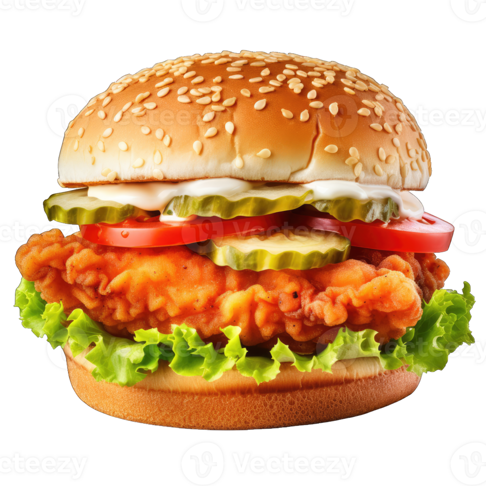 Fried Chicken Patty Burger png