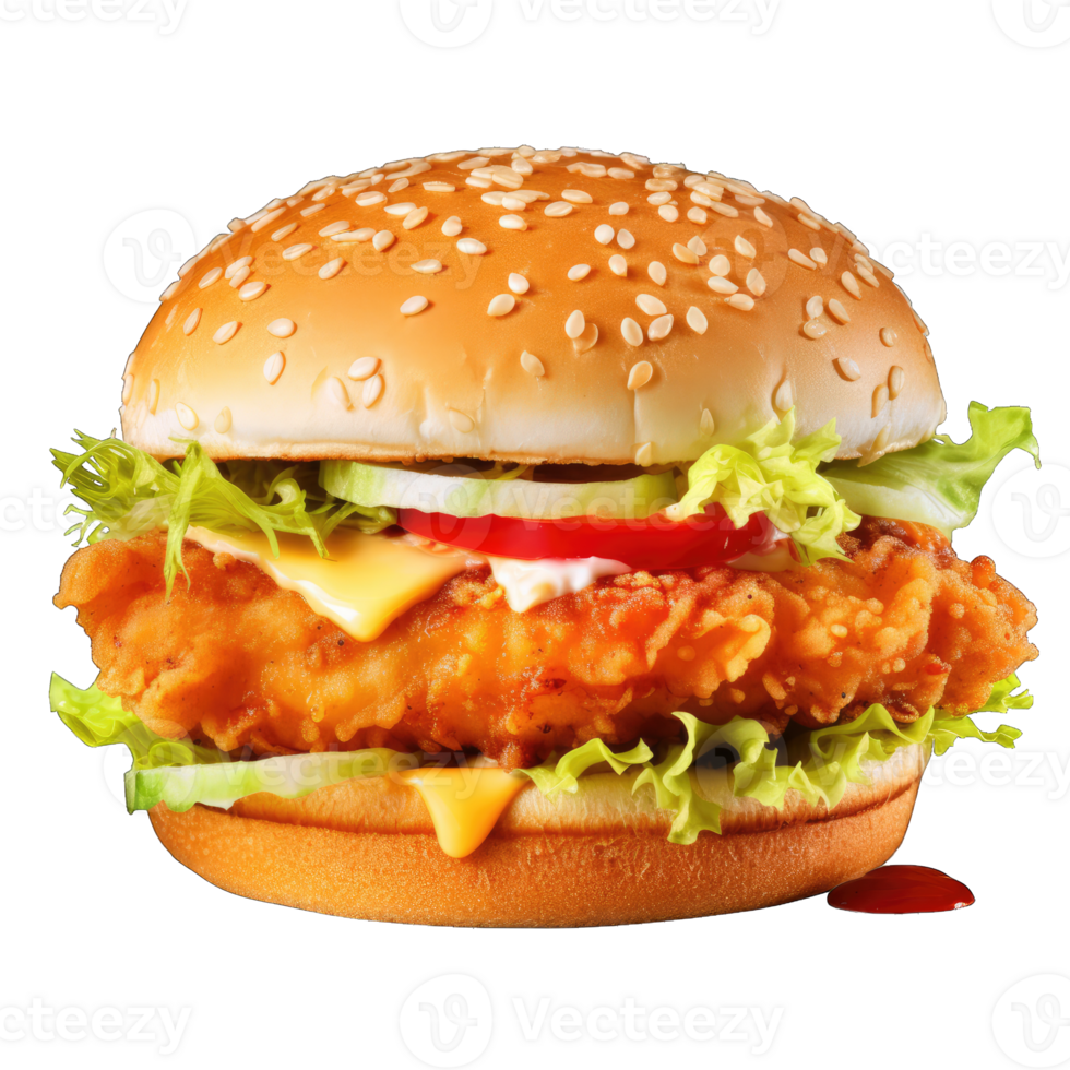 Fried Chicken Patty Burger png