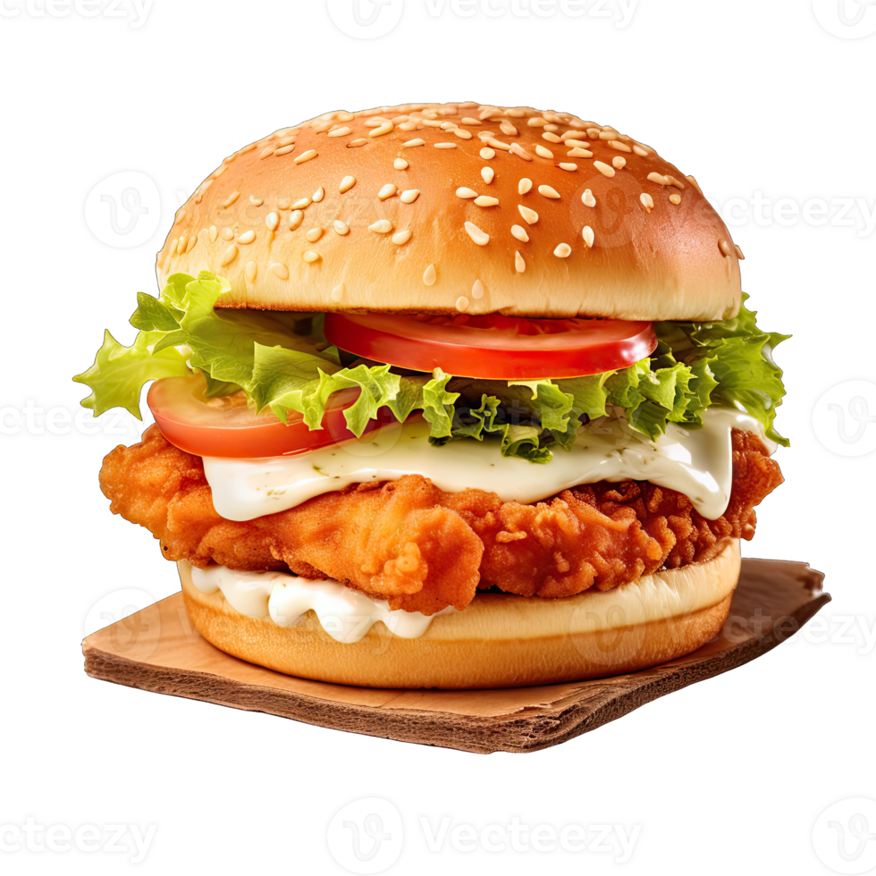 Fried Chicken Patty Burger png