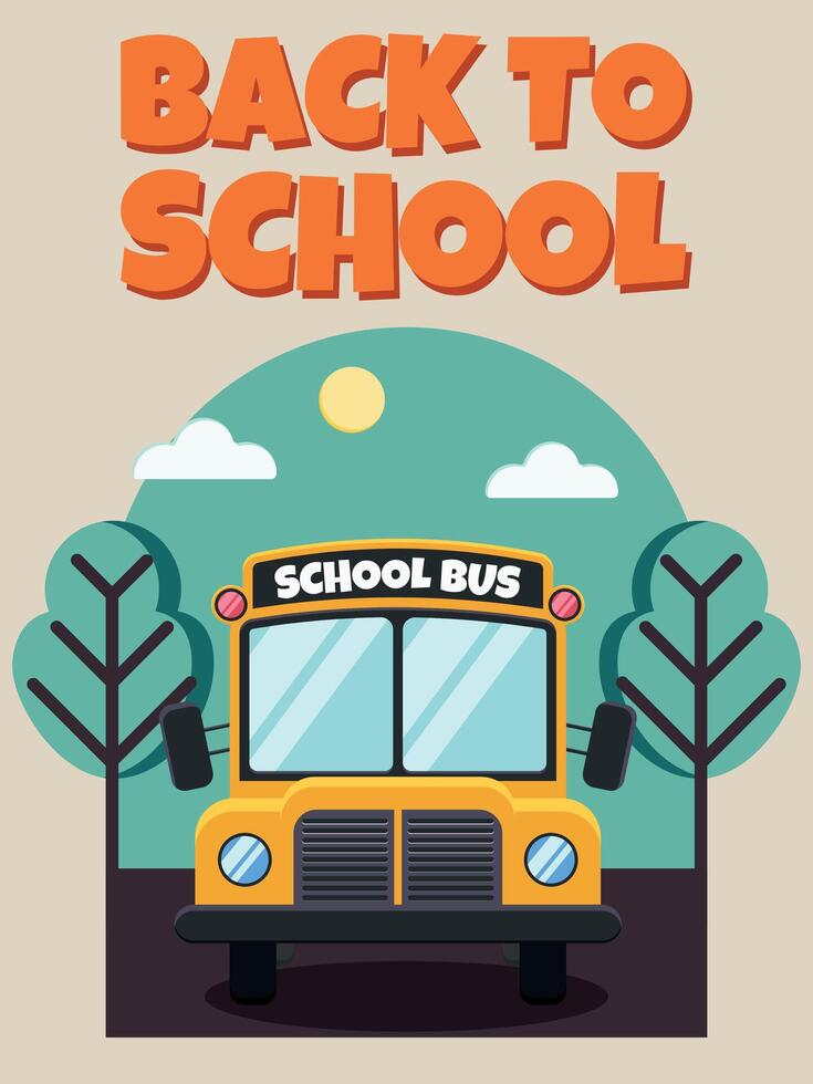 welcome back to school bus poster vector