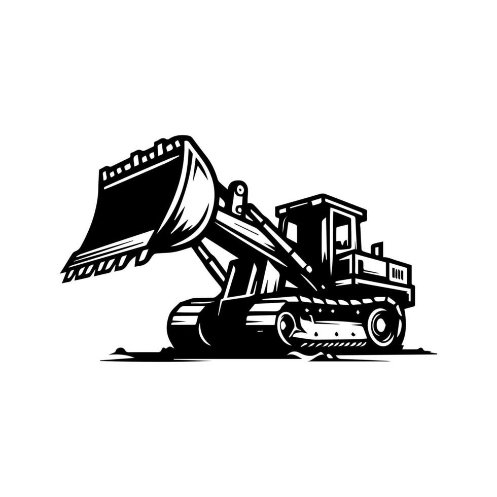 Bulldozer logo design template. Premium Bulldozer Logo Art Isolated vector