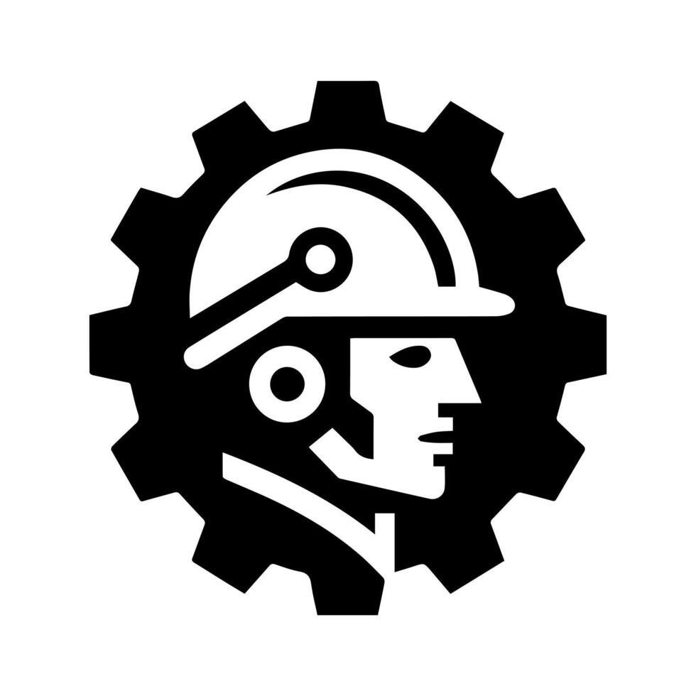 Foreman icon . Engineer symbol. Worker logo. Helmet construction logo vector