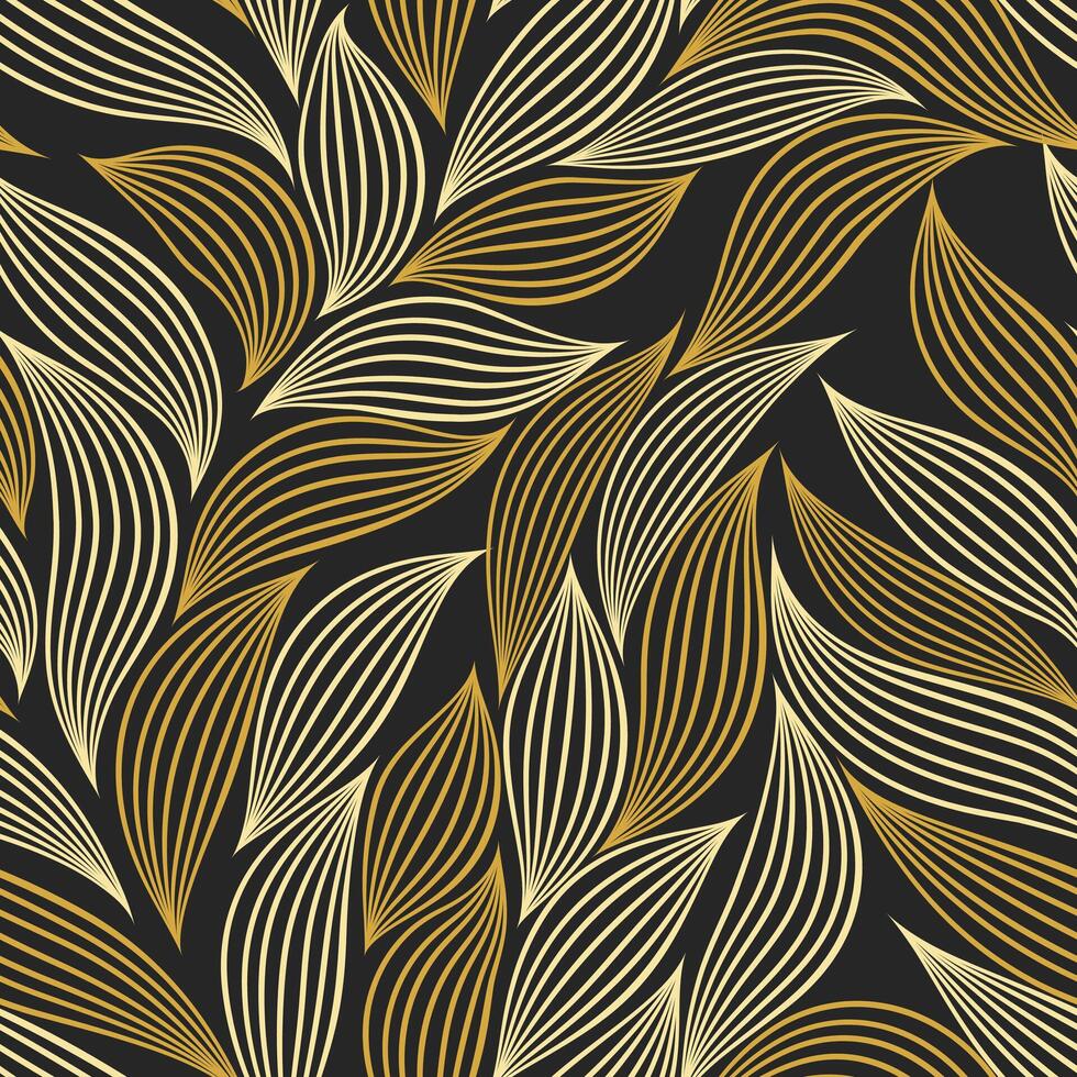 Seamless pattern with striped leaves. Luxury nature leaves pattern design. Great for textile, fabric, wallpaper, wrapping, scrapbook and packaging vector