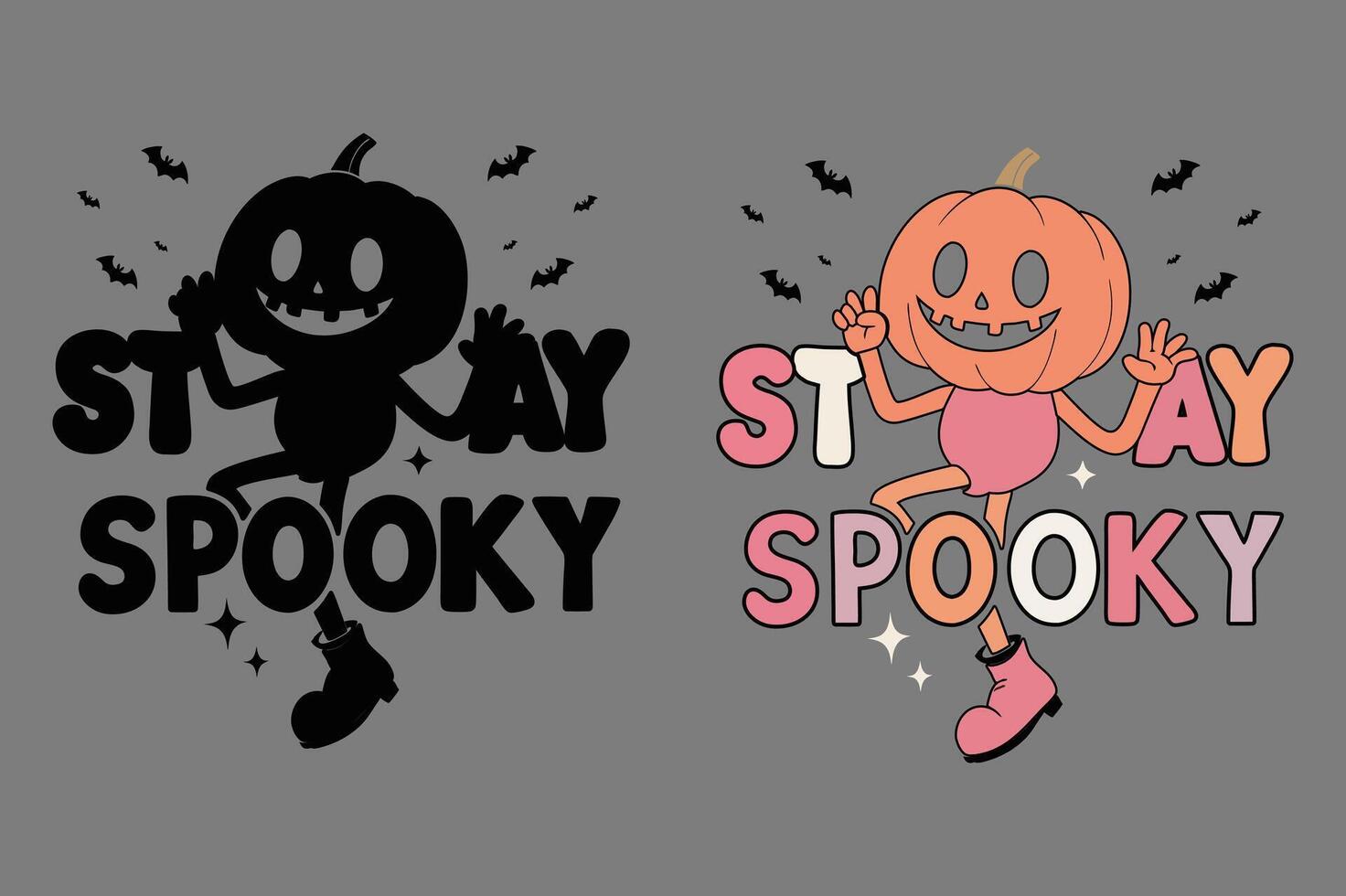 Whistling Pumpkin Vintage Halloween vector