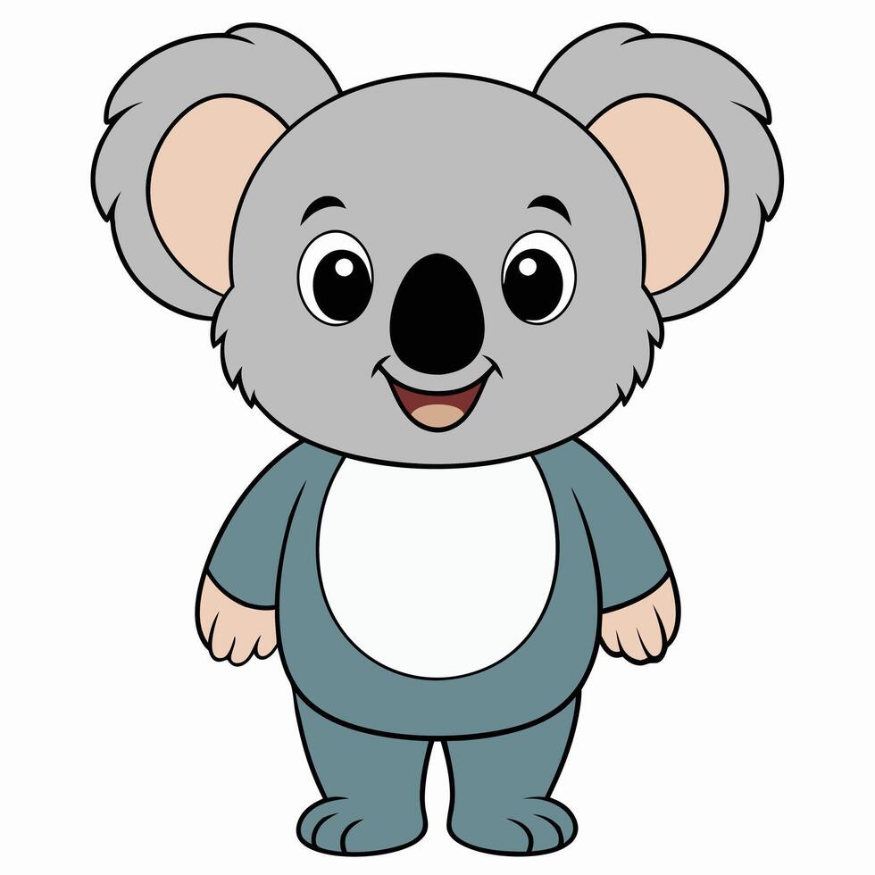 Koala Cartoon Character Isolated on white background vector