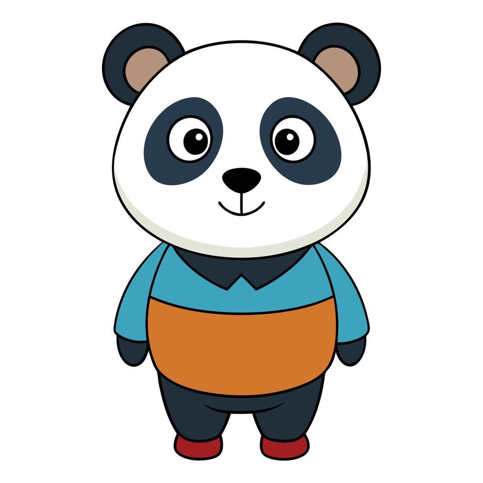 Panda Cartoon Character Isolated on white background vector