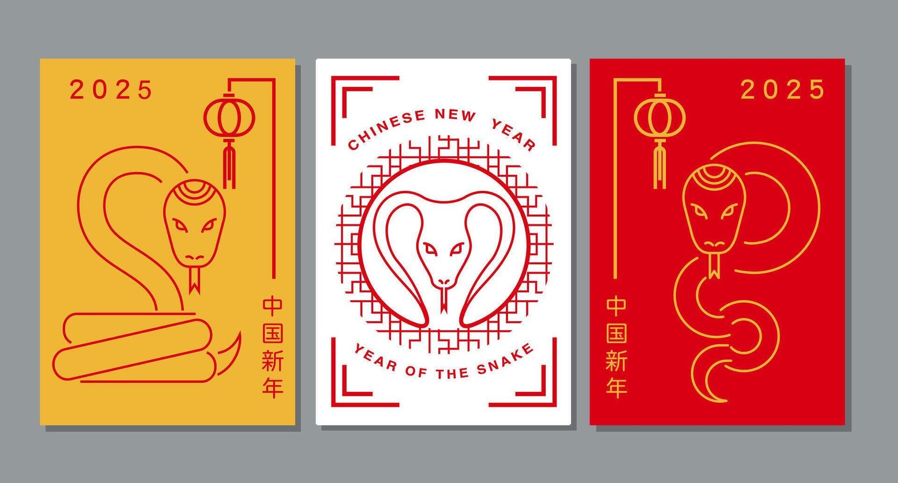 Lunar new year, Chinese New Year 2025 , Year of the Snake , outline ,stroke vector