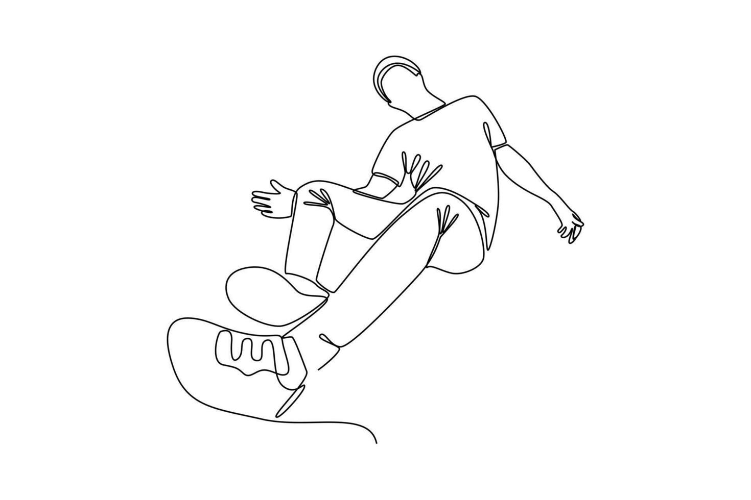 fashion men jump to highlight their shoes continues line vector