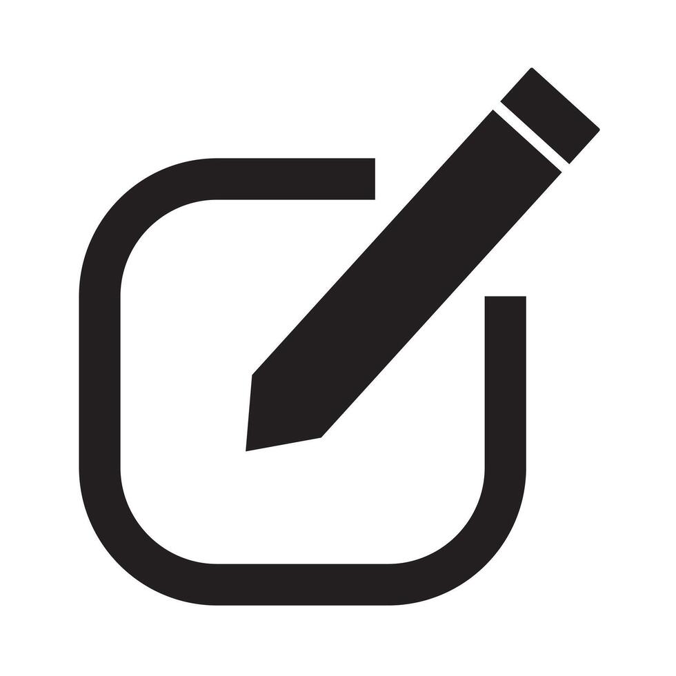 Compose message flat icon for apps and websites, illustration. vector