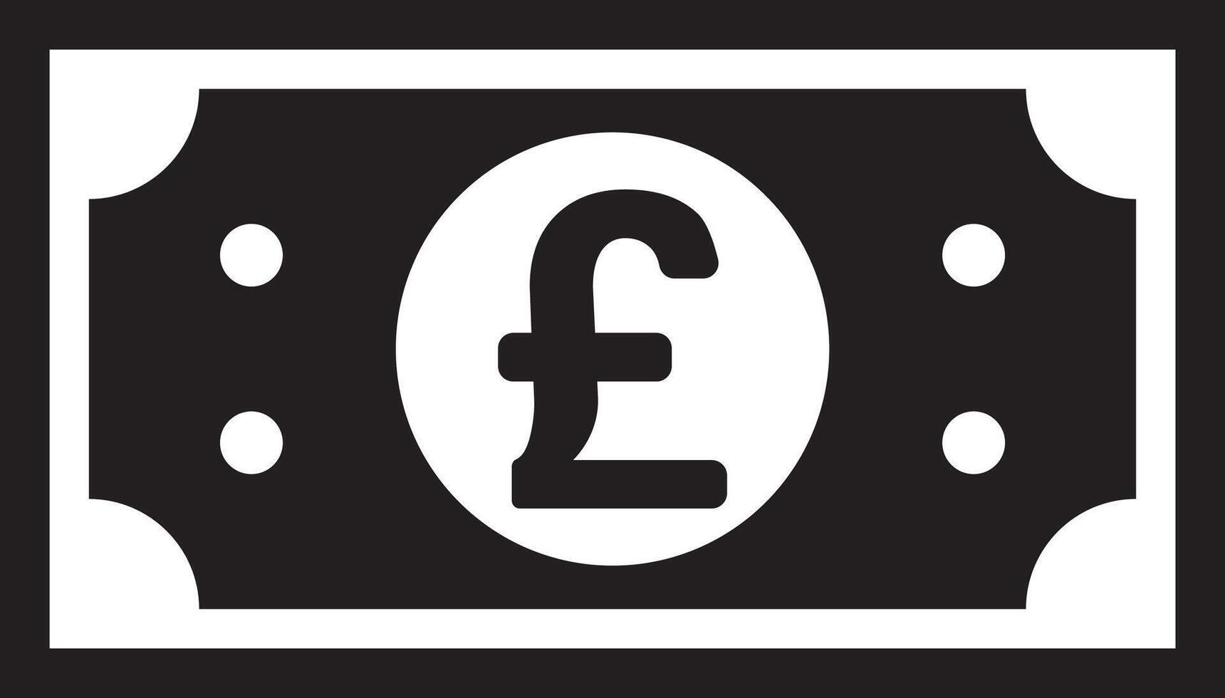 Pound Currency Icon, Suitable for mobile application web application, illustration on white background vector