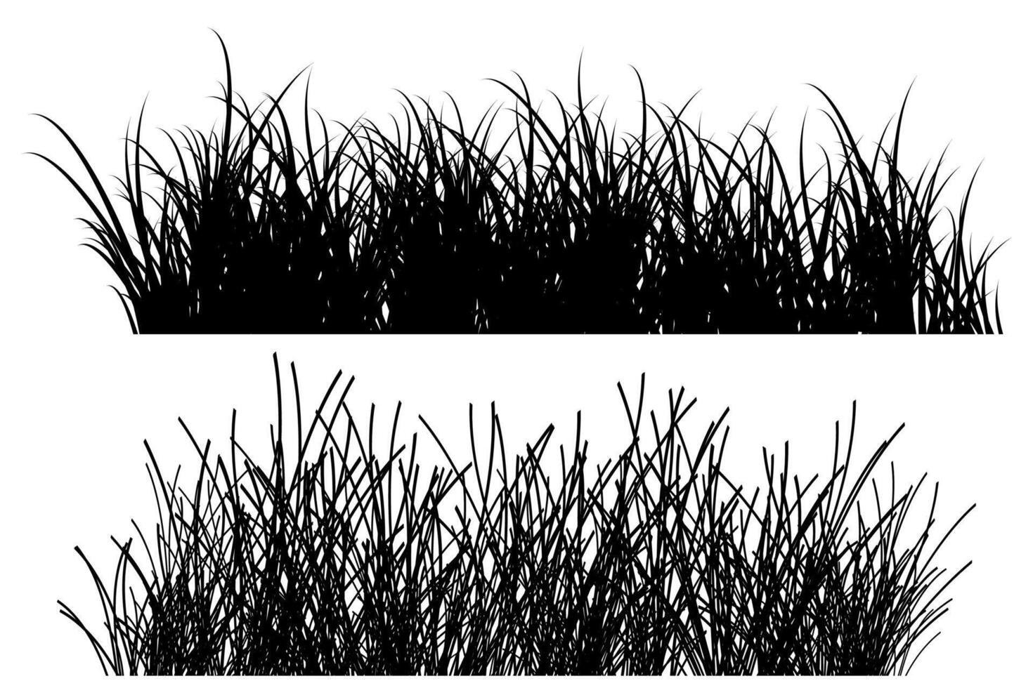 grass silhouette. grass border vector