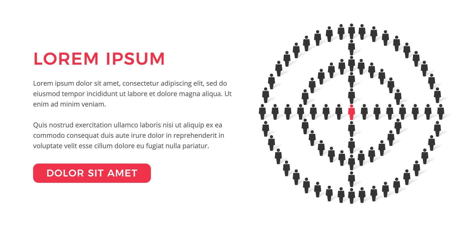 People Standing in the Shape of Target vector