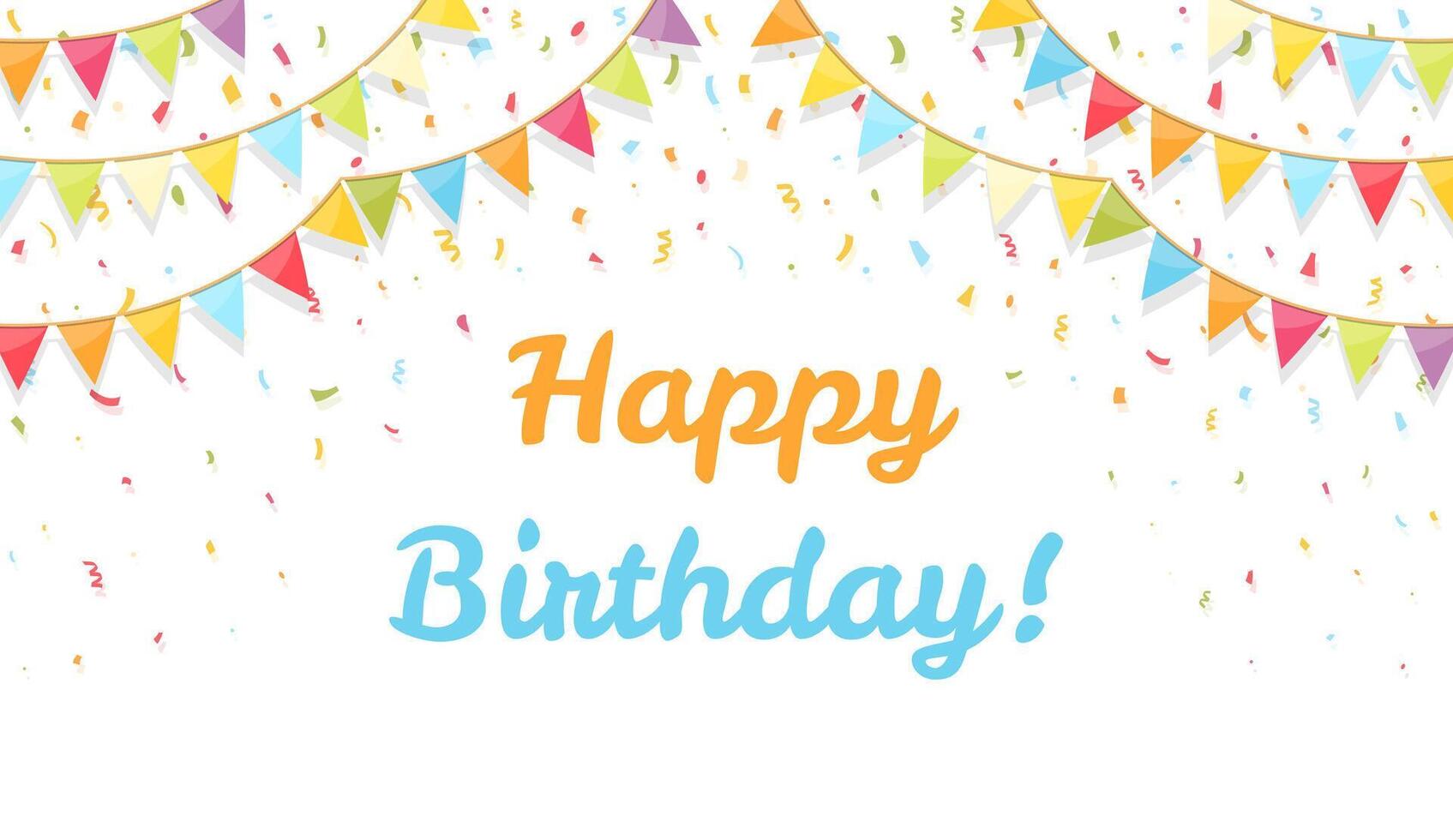 Background with Bunting and Confetti vector