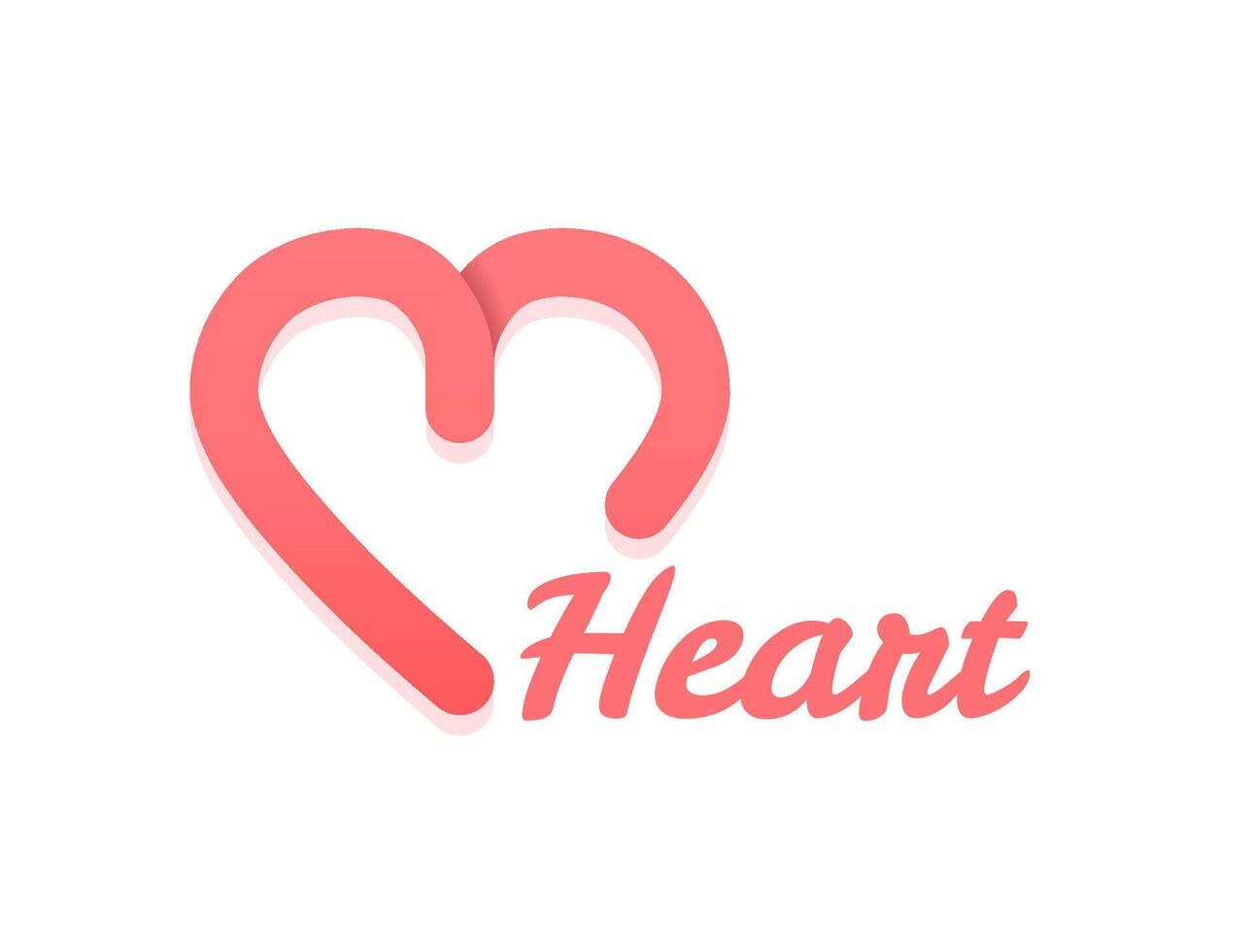 Emblem with Heart vector