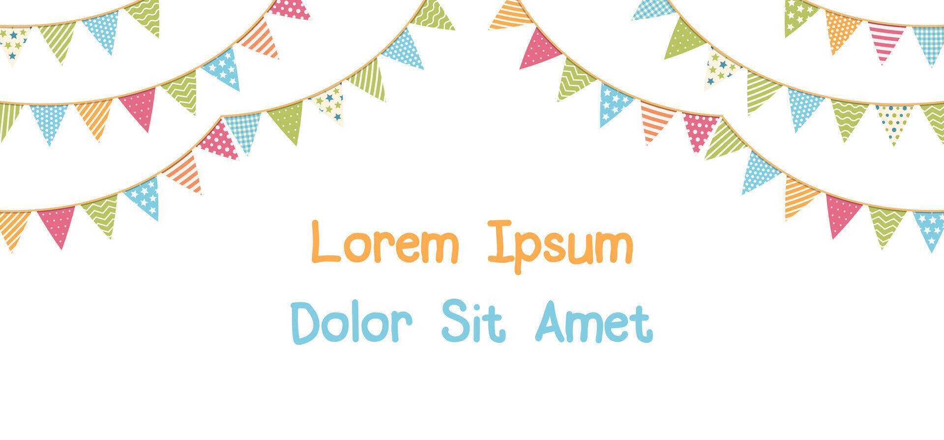 Background with Bunting vector