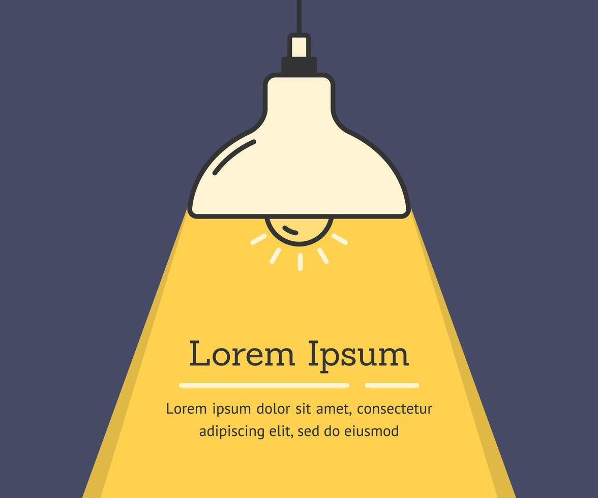 Lamp with Light vector