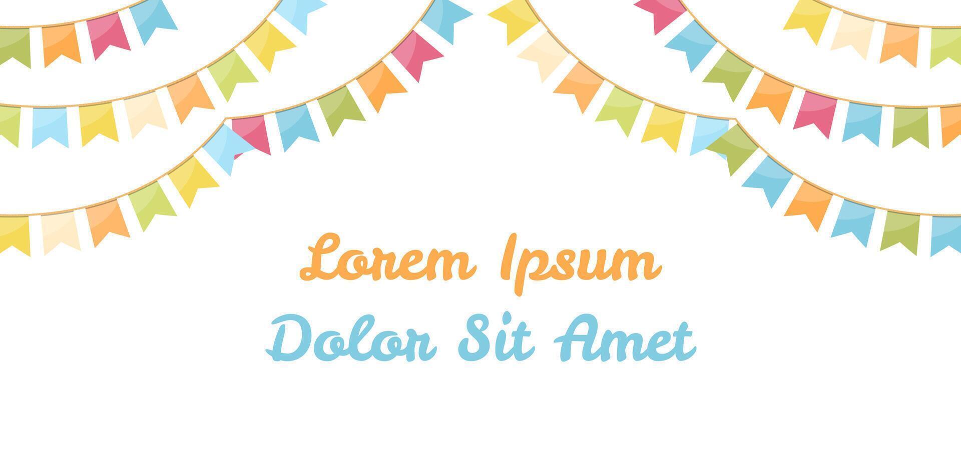 Background with Bunting vector