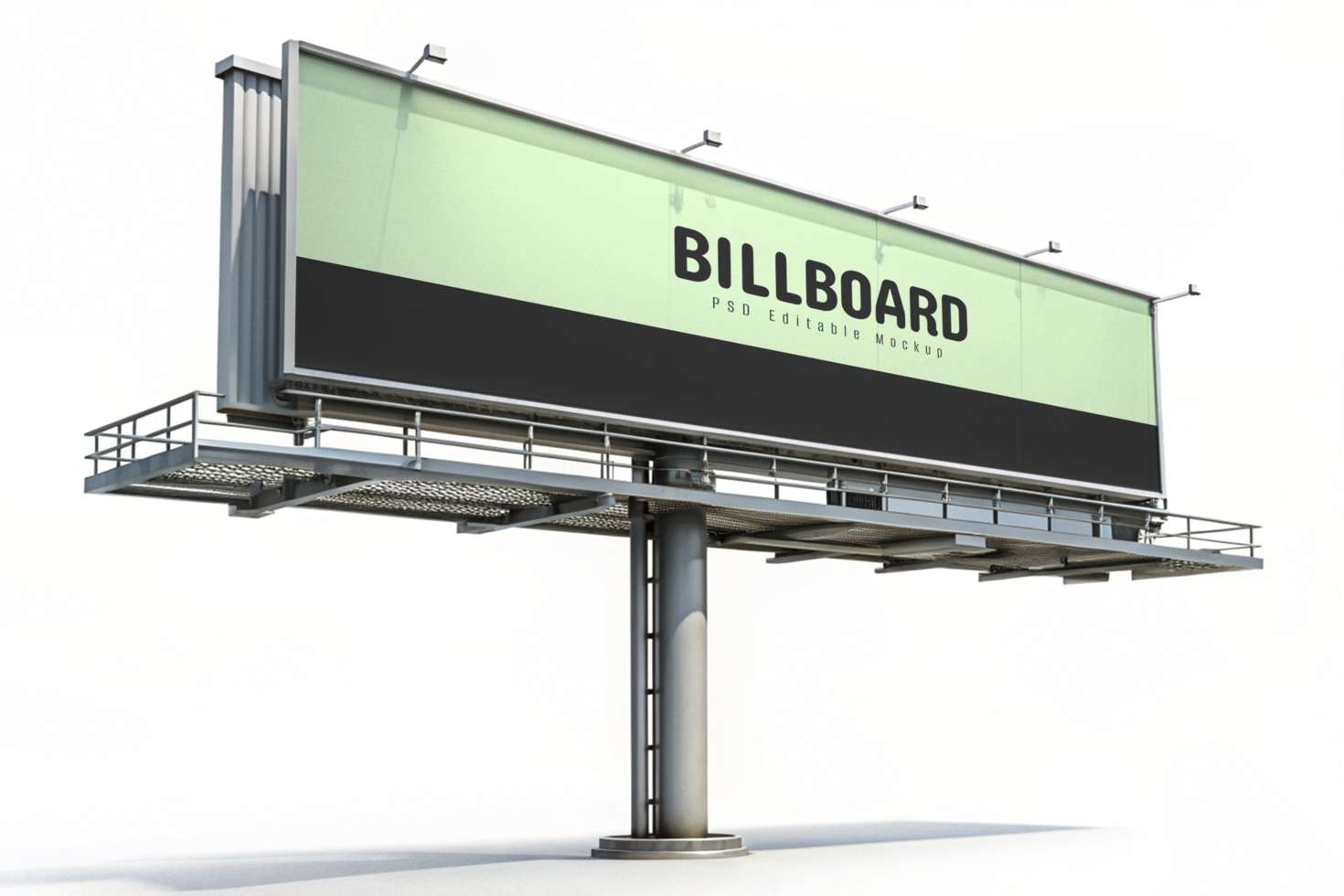 Realistic Advertising Billboard Mockup for Outdoor Marketing Campaigns psd