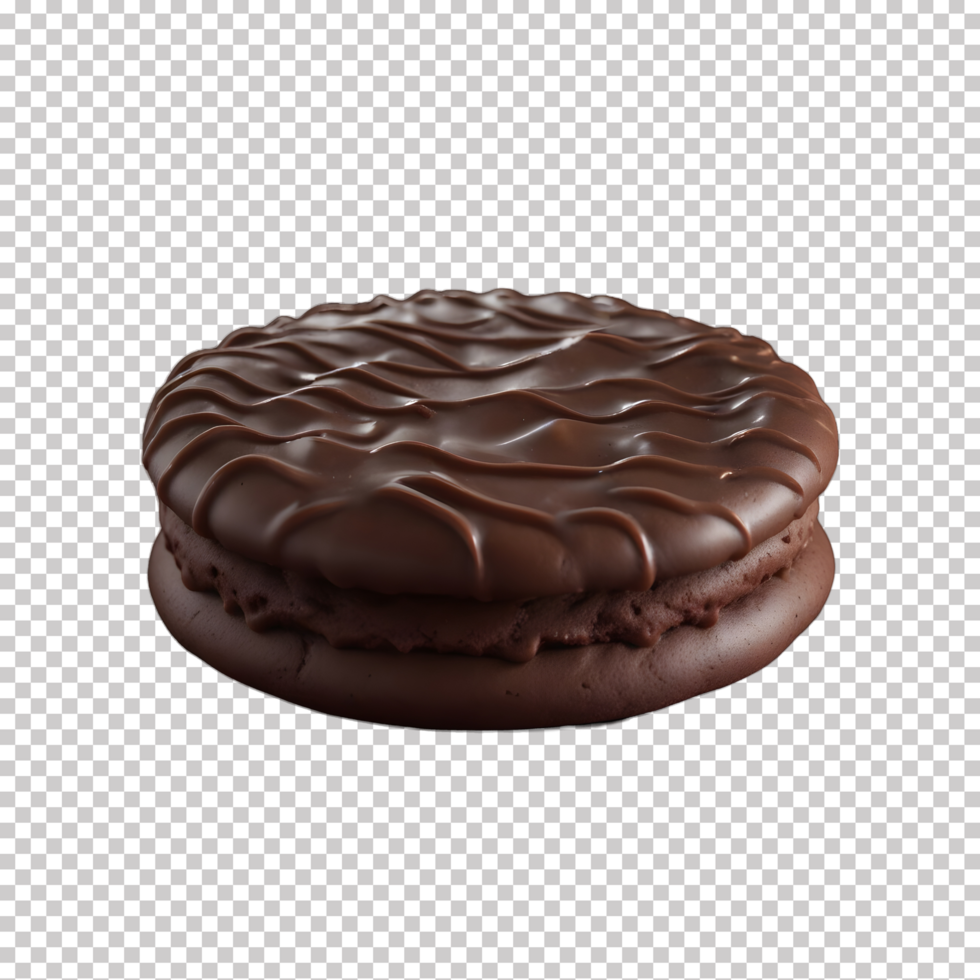 Chocolate covered rice cake on transparent background psd