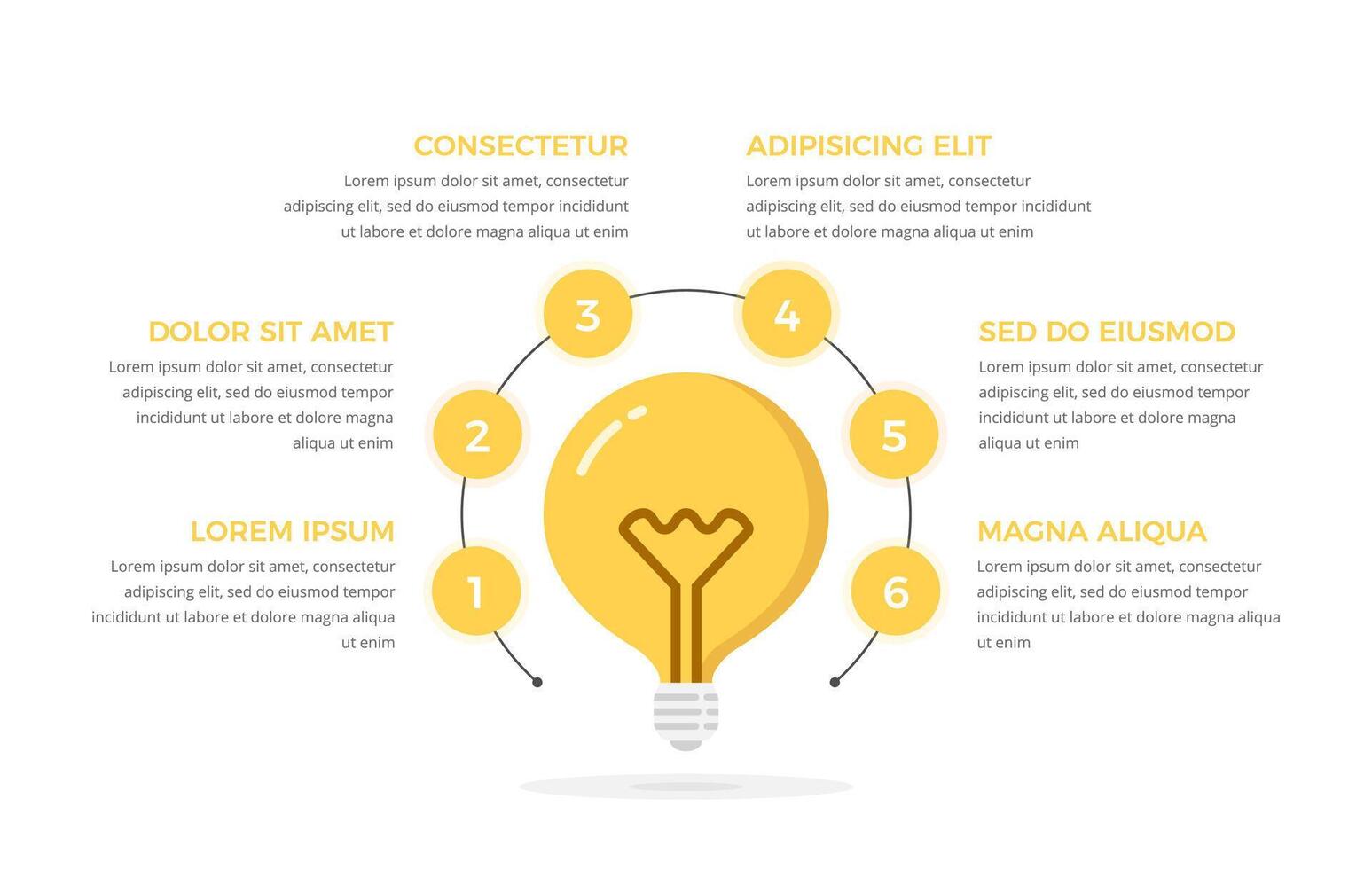 Education Infographics with Bulb vector