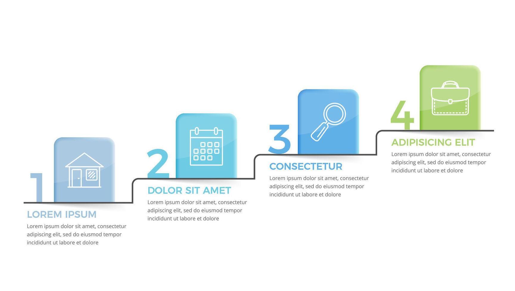 Infographic Template with 4 Steps vector