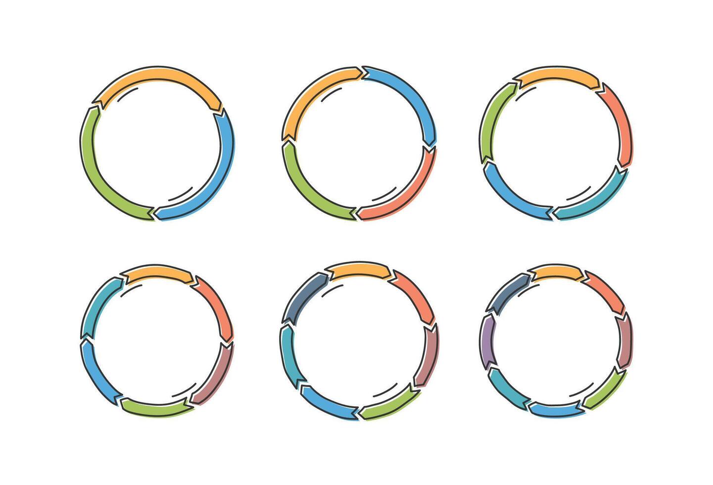 Handdrawn Circle Arrows vector